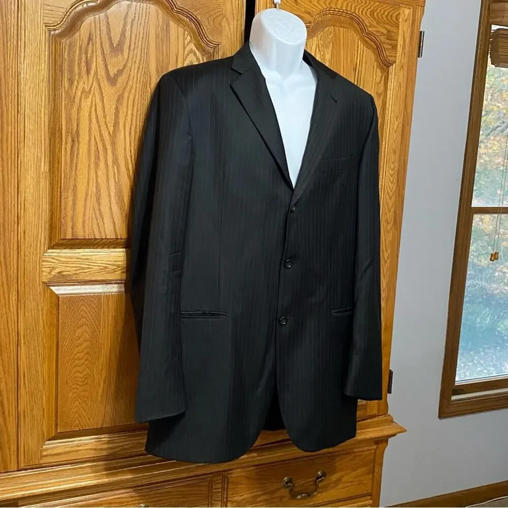 Burberry London 100% Wool Men’s Size 42 XLG Suit Jacket 3 Buttoned Blazer Jacket